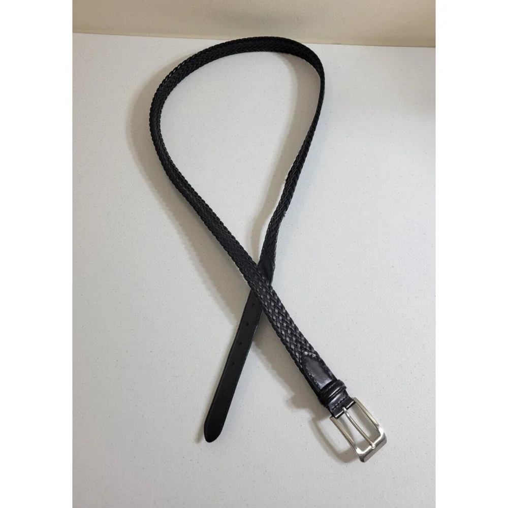 Woven Braided Casual‎ Belt Men's Black Non-Leather Cowboy Western Size 48